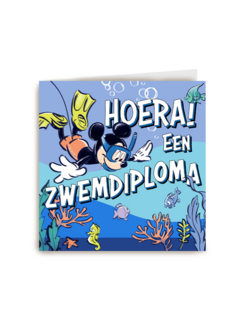 Mickey Mouse hoera een zwemdiploma