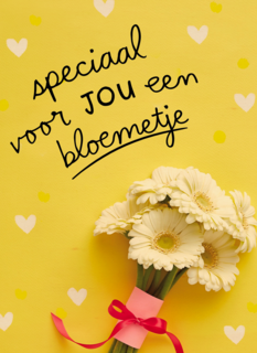 Beterschap kaart Speciaal voor jou een bloemetje