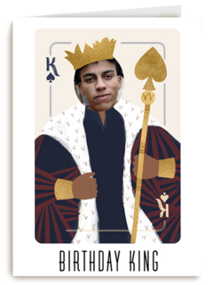 Verjaardagskaart foto birthday king
