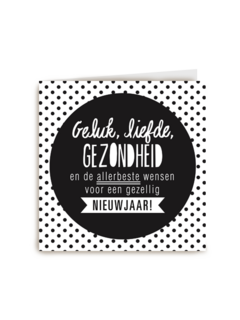 liefde gezondheid en beste wensen nieuwjaar kaart