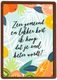 Beterschapskaart Rijmend Zeer gemeend en lekker kort