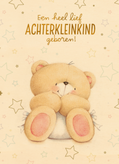 een heel lief achterkleinkind geboren kaart